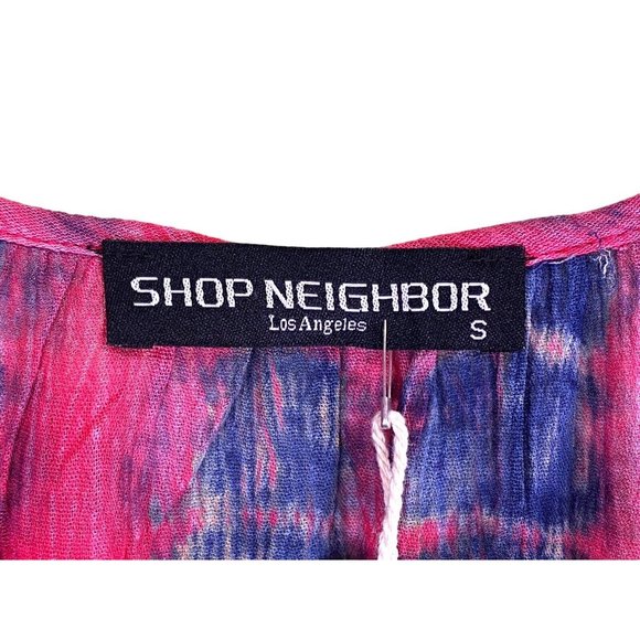 SHOP NEIGHBOR Floral Ruffle Dress Size Small NWT‎ Off The Shoulder Adjustable - Picture 3 of 9